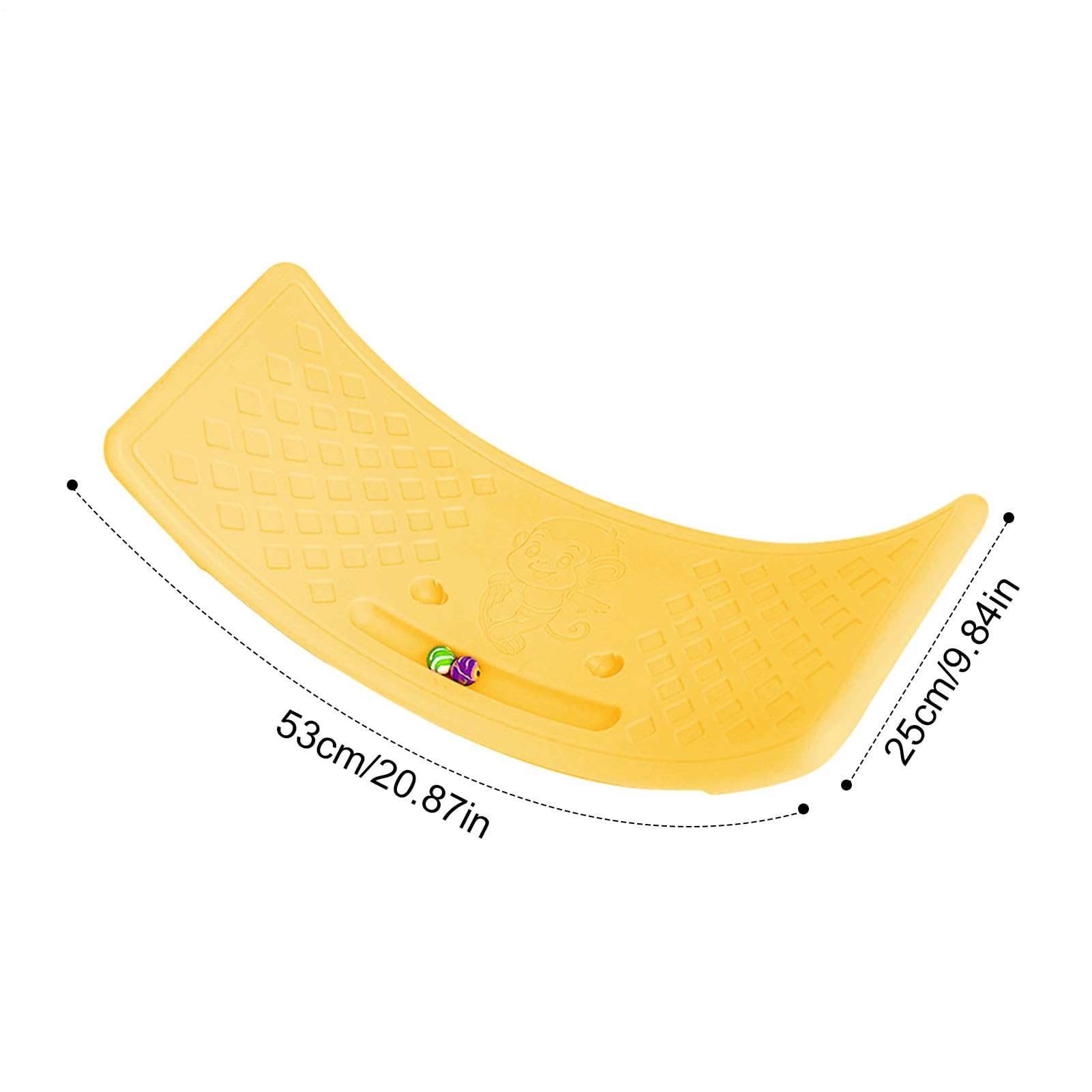 Rockerboard Kinder, Wobbelboard Kinder - Offene gebogene Balance Lerntafel - Wackeliger Trainer, Balance-Übungstafel für Mädchen und Jungenübungen, bis 25 kg haltbar