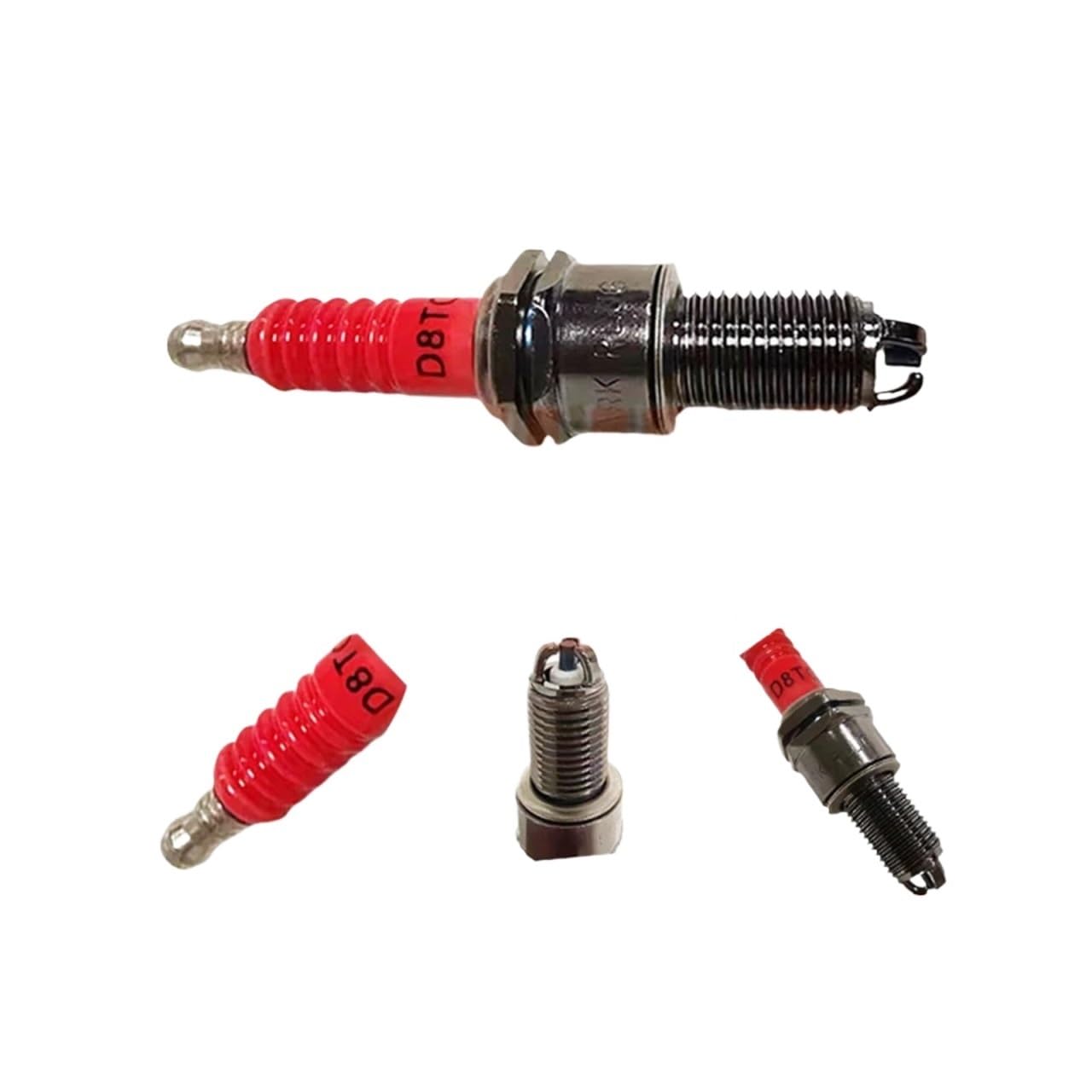 Candela For Moto Super D8TC 3 Elettrodi 1/2/3/4 Pezzi | Candela moto 125cc D8TJC for DR8EA D8EA DR8EIX DPR8EA-9 DPR8EIX-9 IX24 X24ESR-U HG22(2 PCS)