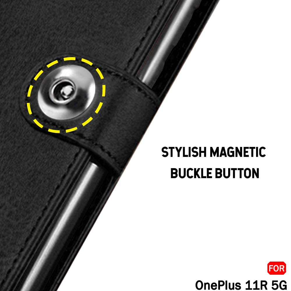 OnePlus 11R Flip Cover - Genuine Leather Wallet Case -5