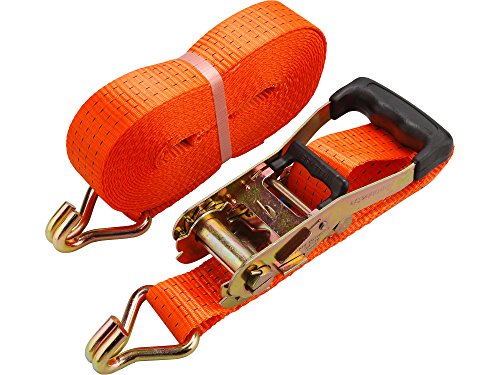 EXTOL PREMIUM Lashing Strap with Ratchet and Hooks, 3 m x 50 mm, Max. 4000 kg