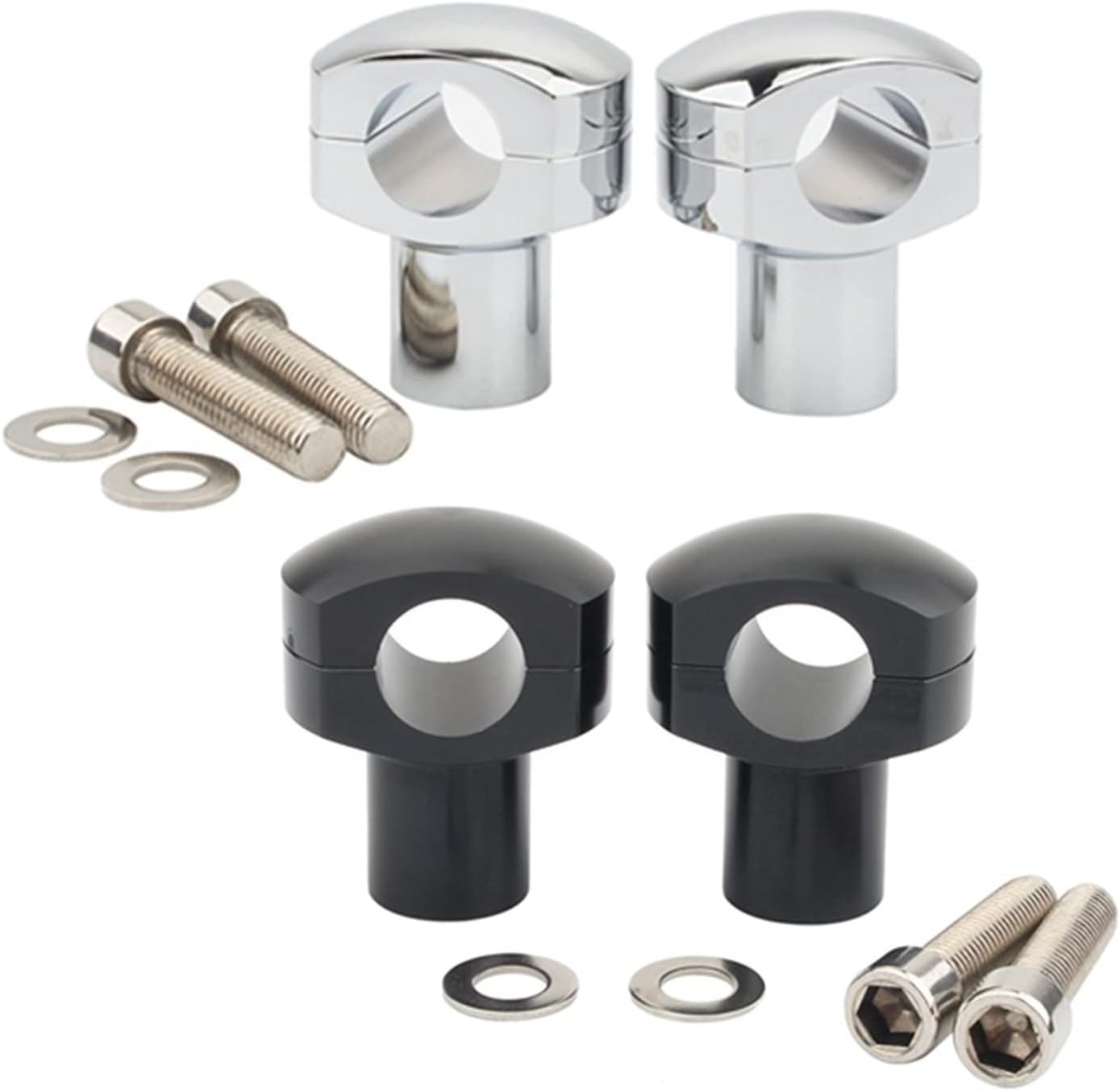 1" 25MM Motorcycle Heightening Fixed Clamp CNC Handlebar Risers Kit Mount Compatible with CBR Bobber Chopper (Color : Lavender)