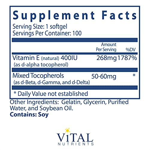 Vital-Nutrients-Vitamin-E-400-with-Mixed-Tocopherols-Potent-Antioxidant-and-Cardiovascular-Support-100-Softgels-per-Bottle