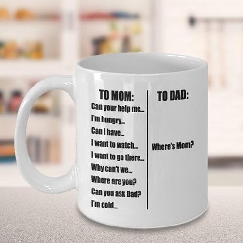 Coffee Mug Vs Cup: Deciding the Best Choice for Your Morning Brew 4 Mug Funny Parent Comparison Coffee Mug, Mom vs Dad Questions Design, ...