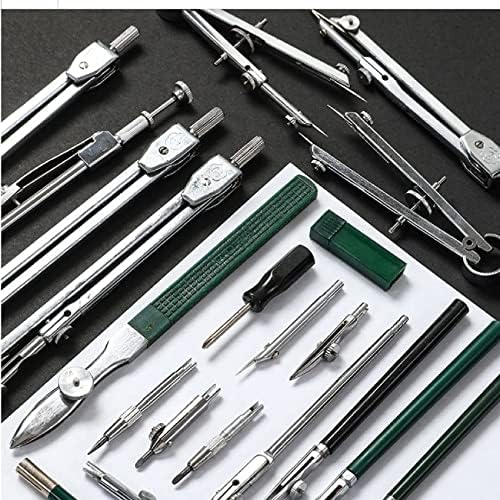 Lot de Géométrie 23 Pièces - Ensemble d'Instruments de Dessin Professionnels avec Compas pour Ingénieurs, Designers, Dessinateurs et Projets de Construction