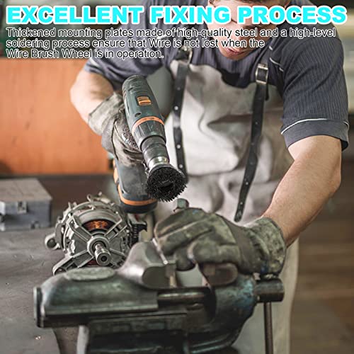 6 Pcs Wire Brush For Drill, Wire Wheel For Drill, 1/4 Inch Arbor 0.012 Inch Metal Wire Brush Drill Attachments, Coarse Crimped Carbon Steel Wire Wheel Cup Brush For Cleaning Rust Abrasive Stripping #TOP4