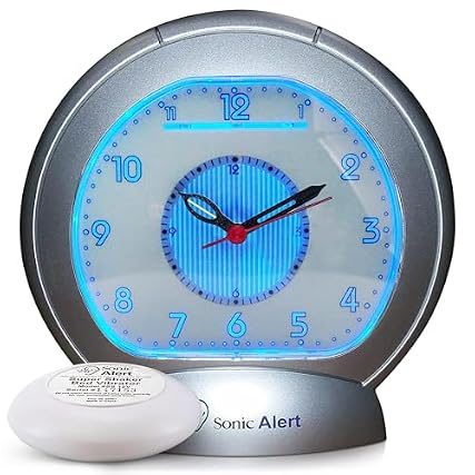 Sonic Alert Alarm Clock – Sonic Bomb Analog Alarm Clock Loud Alarm Clock for Heavy Sleepers – Alarm