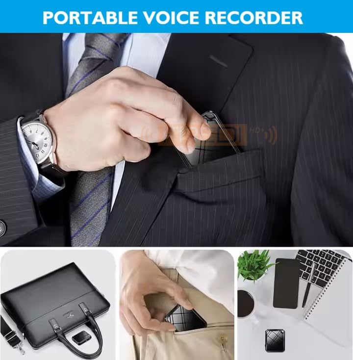 Image of FREDI HD PLUS Mini Digital Audio Recorder with 16GB Inbuilt Storage | Locket Style Portable Voice Recorder | USB Plug and Play File Transfer | Rechargeable Standalone Audio Recording Device
