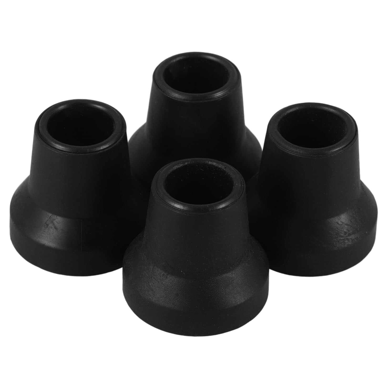 HAWILLOSCH 4pcs Quad Cane Tips Small Base Replacement Cane Tips Non-Slip Walking Stick Accessories for Elderly