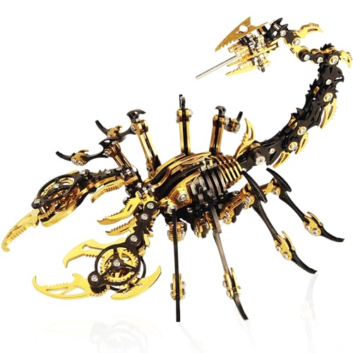 YUEZUDPO 3D Metal Puzzles for Adults, Scorpion 3D Metal Model Kits to Build DIY Colorful 3D Metal Puzzle Ornaments for Adults,Teens Birthday Christmas
