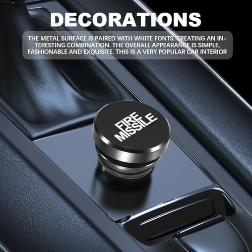 Image of Cigarette Lighter Plug Cover Billet Aluminum Cigarette Lighter Plug, FIRE MISSILE Button Car Cigarette Lighter, Fits All Vehicles with Standard 12 Volt Power Source Aluminum Dustproof Plug