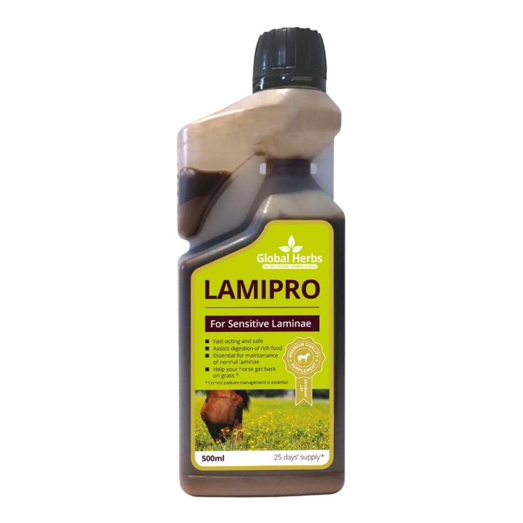 Global Herbs LamiPro Liquid Equine Fast-Acting Laminitis & Metabolic Support 500ml