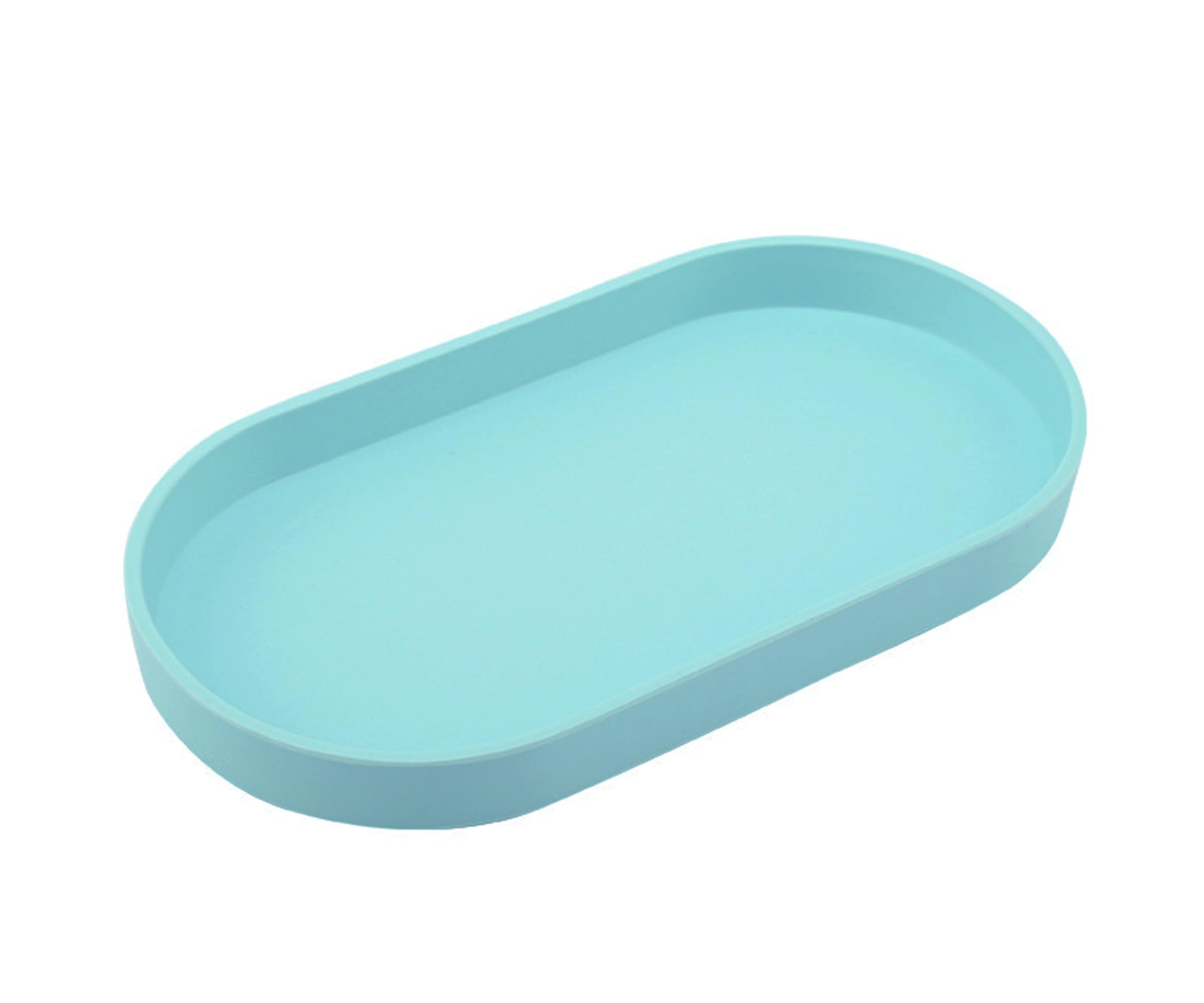 Muiltvoe Green Small Tray (10 inch), Oval Tray for Kitchen Counter, Bathtub Bathroom Vanity Items, Countertop Organizer, Coffee Accessory, Bar, Serving Seasoning, Salt and Pepper, Soap, Perfume.