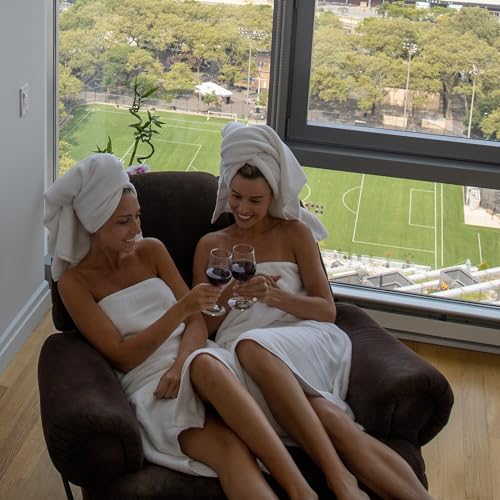 Mosobam 4DT4SUS700WTH Luxury Turkish Set Of 4 Bath Towels 30X58 White 700 Gsm Bamboo Viscose & Aegean Turkish Combed Cotton thumb #5