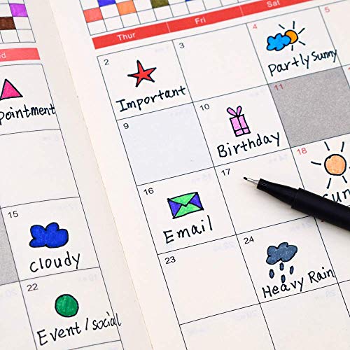 twohands journal penscolored planner pensfine tipfinelinerfine point markers for journalingwritingcoloringdrawing24 colors 902171