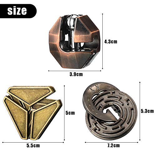 Brain Teaser Metal Puzzle Toys 3D Unfasten Interlocking Puzzle Games For Adults Teens Gifts (Adorable Style) #TOP1