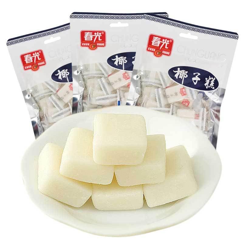 Pastel de coco listo para comer, pan de desayuno saludable y nutritivo, deliciosos pasteles, jugo de coco dulce de pastel suave 7.05 ozbolsa, pastel