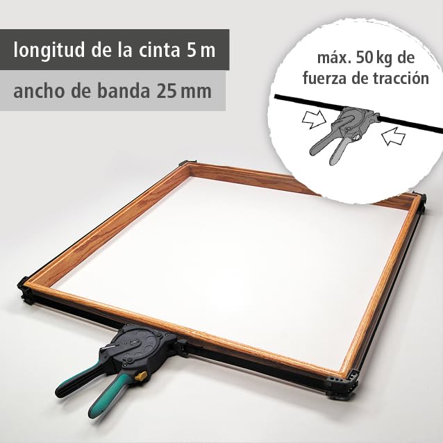 Tensor de cinta monomanual wolfcraft 3681000 herramienta para sujetar esquinas de marcos 4