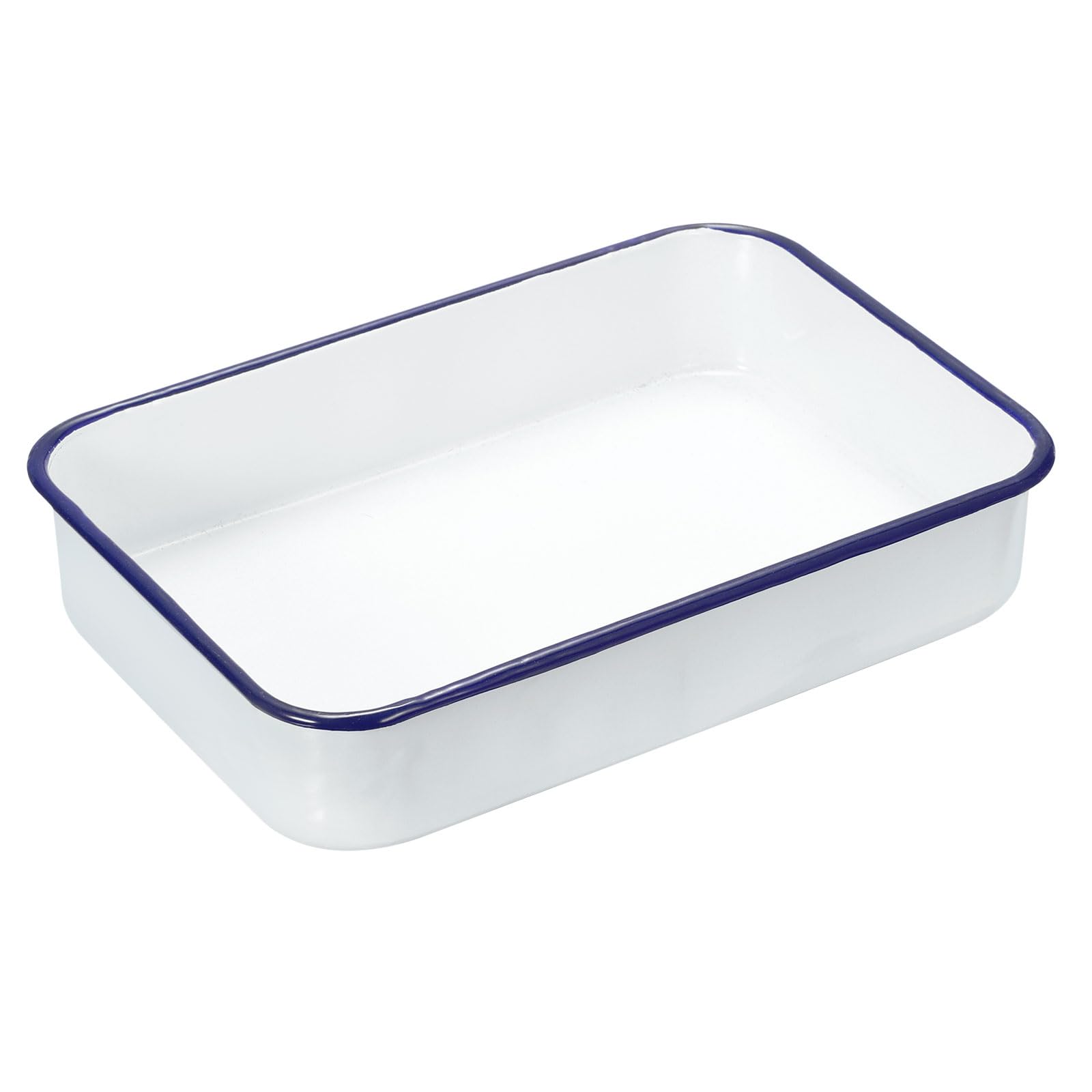 Palette de plateau de boucher en métal émaillé à bords hauts pour mélanges aquarelle sans fuite