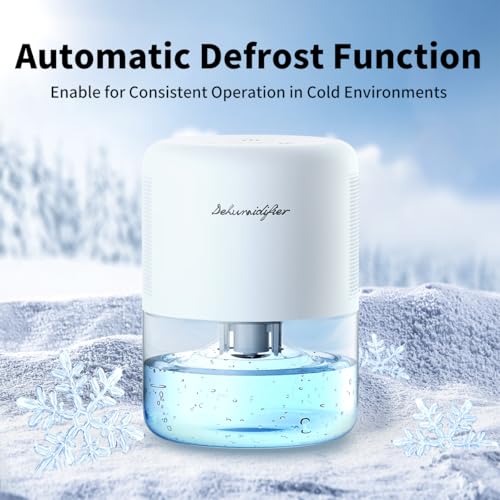 Image of Dehumidifier for Home Small Quiet Dehumidifiers for 44OZ Water Tank Auto Defrost and Shutoff 10 Colors Light 4 Timer Options 3 Modes Portable Dehumidifiers for Bedroom Bathroom Closet RV