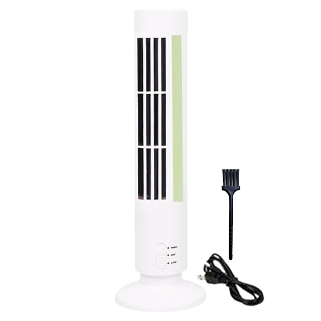 awakentti Desk Fan Bladeless Vertical Electric Air Conditioning Fan Energy-Saving Quiet Floor Fan Tower Fan for Home Living
