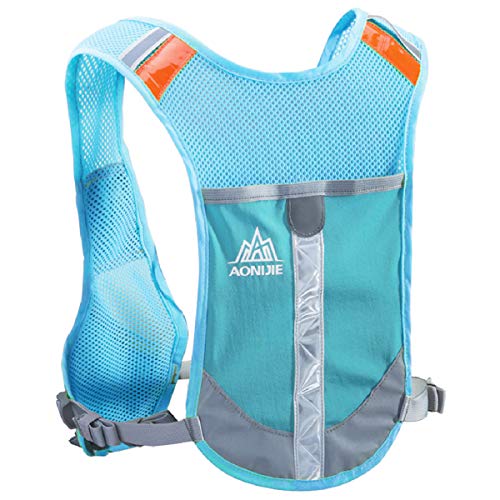 TRIWONDER Chaleco Reflectante Ligero Mochila de Hidratación para Trail Running Ciclismo Marathoner Profesional Hombre Mujer (Azul - Solo Chaleco)