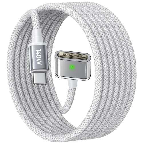 LISEN USB C auf für Magsafe 3 Ladekabel [2M 140W] Mcacbook Ladekabel Laptop-Zubehör Schnelllade für Macbook Air M2 M3 2023/2022 MacBook Pro 13 2023(M3 M2 14-16 inch) White