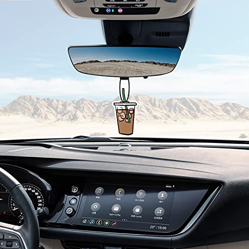 6 Pcs Iced Coffee Car Air Fresheners, Funny Iced Coffee Hanging Car Air Fresheners Long Lasting Cute Car Mirror Scented Hanging Car Decoration Ornaments Gift Interior Accessories For Men Women #TOP2