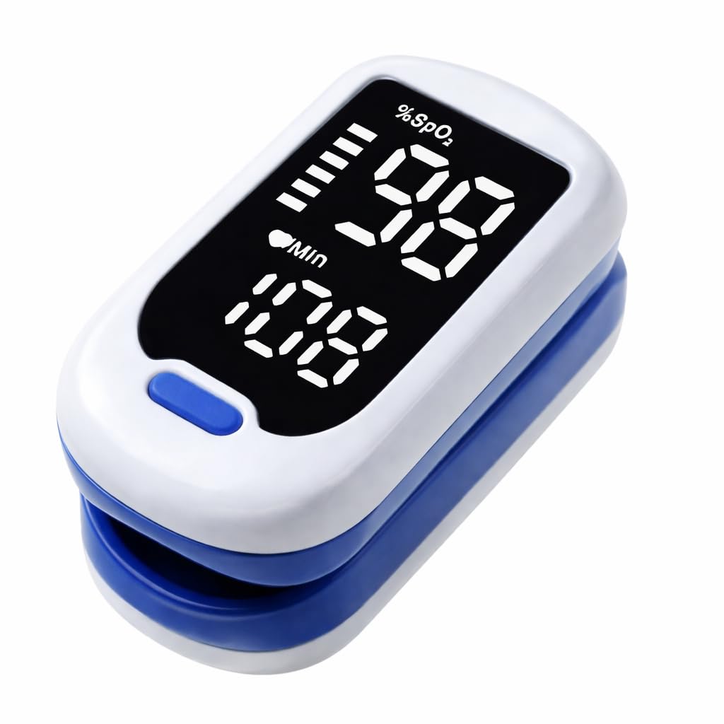 VINOXY E V M Pulse Oximeter with LED Display, Oxygen Saturation Monitor, Heart Rate and SpO2 Levels Meter, Free Batteries Included-picture-26
