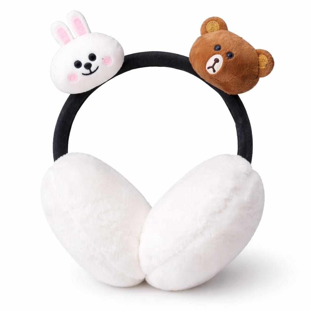 mps my party suppliers Winter 3D Cartoon Earmuffs for Girls and Boys Ultra Soft Plush Ear Warmers with Comfortable Headband | Lightweight Cozy Ear Protection for Winter Outdoor Travel-picture-19