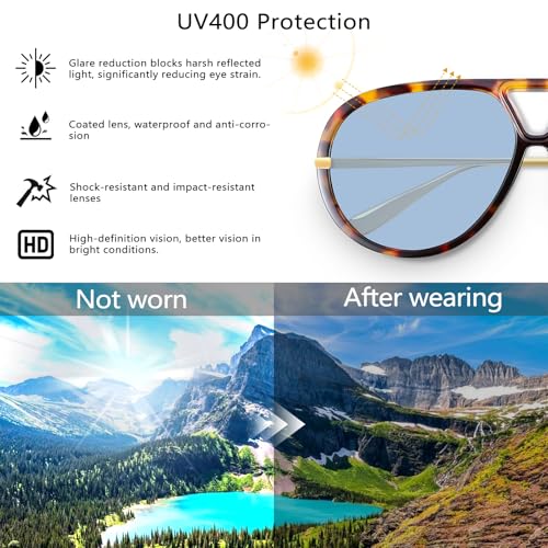 GRFISIA Retro Aviator Sunglasses for Women Men Trendy Oversized Round Sun Glasses Vintage Shield Shades3