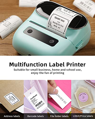 Image of Phomemo M220 Label Maker, 3.14 inch Bluetooth Thermal Label Printer | for Address, Barcode & Product Label, Portable Small Printer Compatible with Phone, Tablet & PC