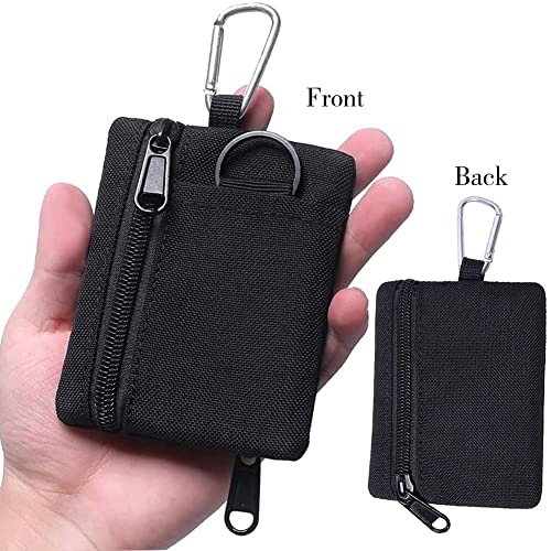 Image of Coin Pouch for Men, Military Mini Belt Pouch with Zipper, Coin Purse for Outdoor Activities, Travel and Daily Carry, 10.5 x 8.5 cm
