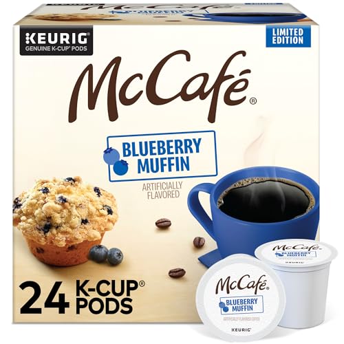 Image of McCafe Blueberry Muffin Coffee, Keurig Single Serve K-Cup Pods, 24 Count