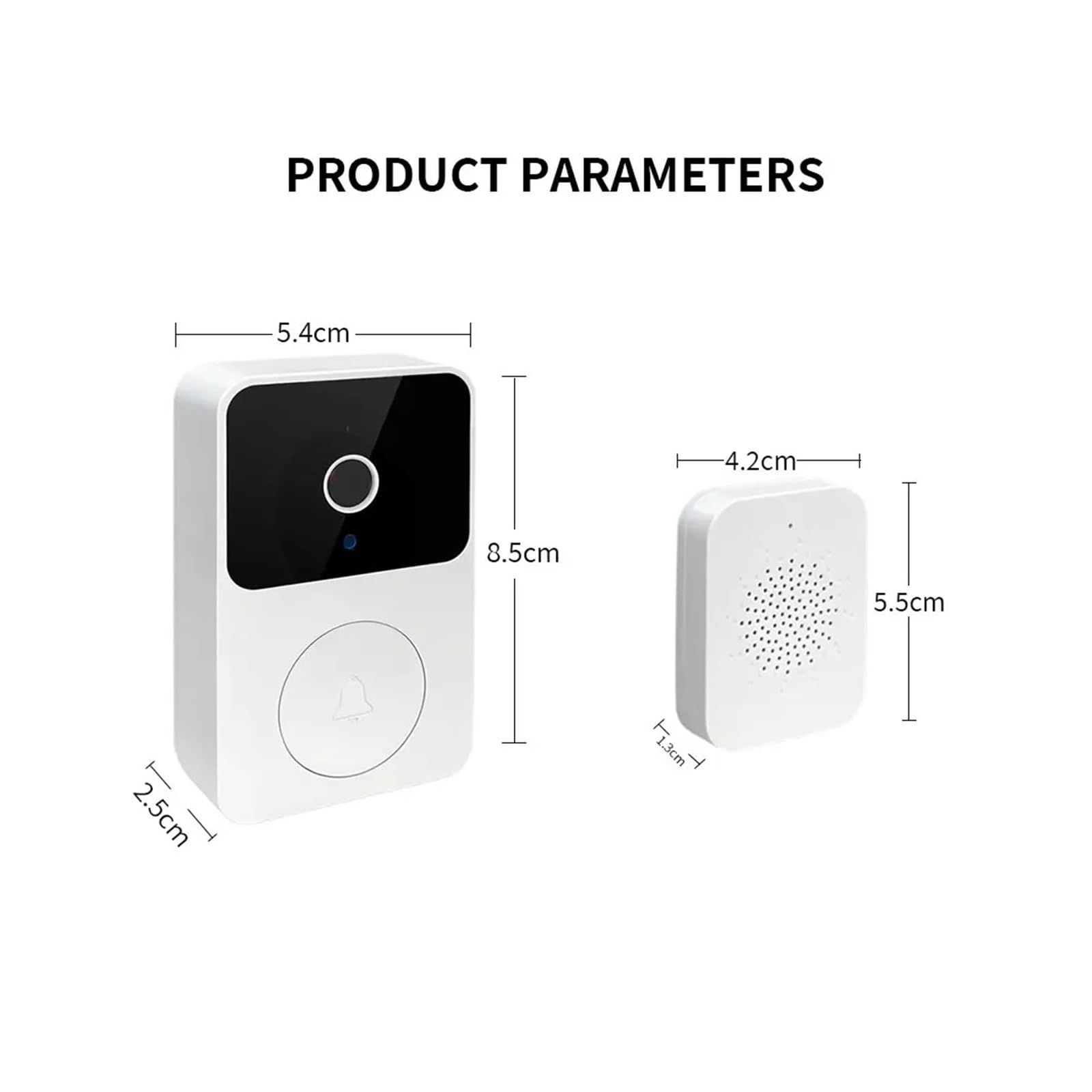 Campanello senza fili Smart Video 2.4G WiFi Telecamera di sicurezza domestica, 2 vie (M8)
