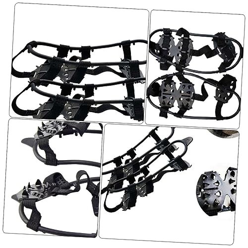 BESPORTBLE Outdoor 24 Tooth Ice Climbing Crampon Covers Manganese Steel Non-Slip for Walking Hiking Fishing