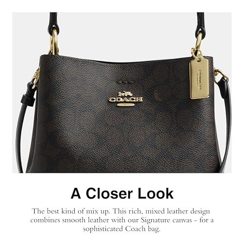 Coach Small Town Bucket, IM/Walnut/Black4