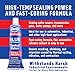 ABRO RTV Silicone Sealant and Gasket Maker: Up to 500 Degree F Heat, High Temp Silicone Sealant, 3 oz/85g Tube - Blue, Pack of 2