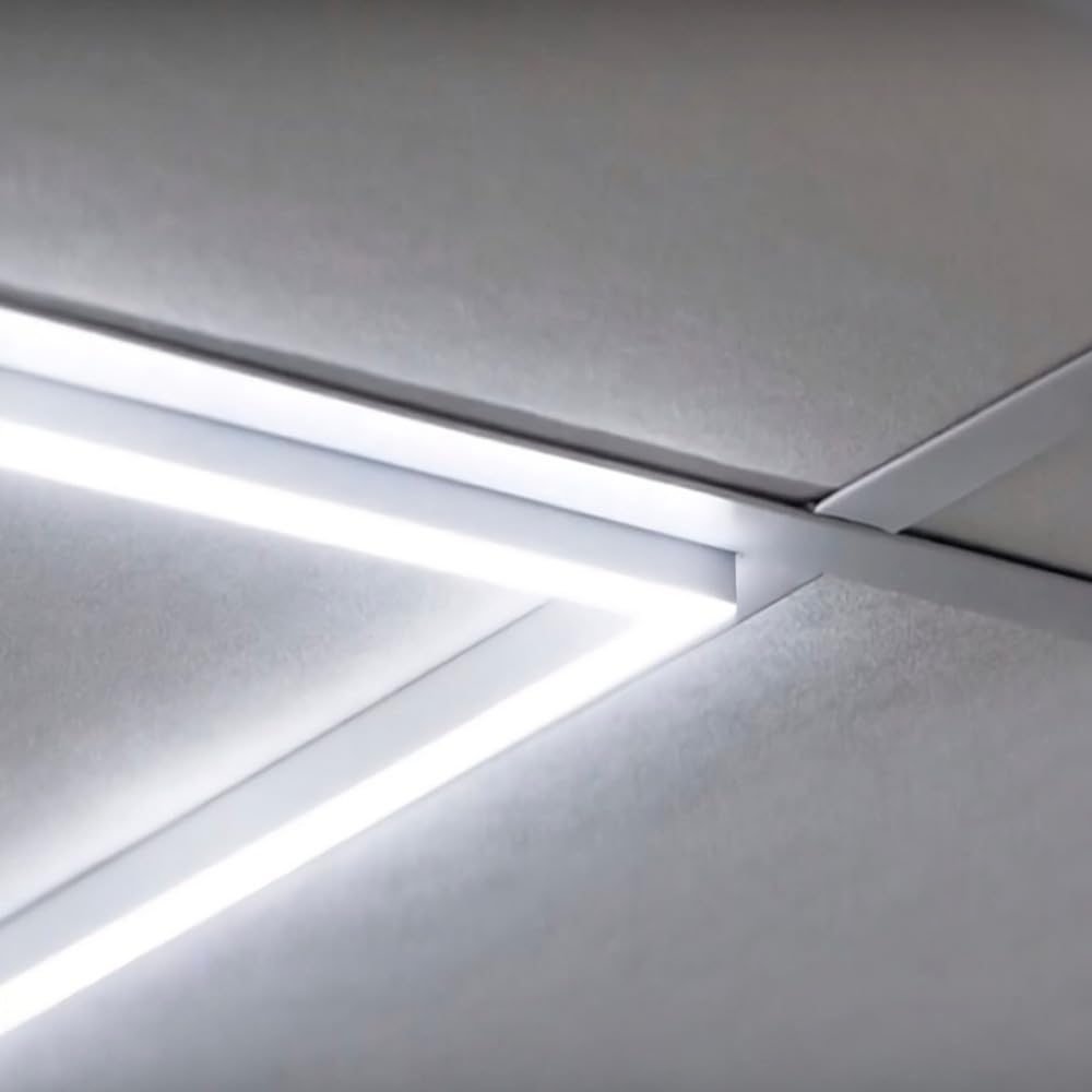 FactorLED Pack x2 FIT Panel Marco LED 60x60 44W, Marco Led Luminoso 60cm, 4200Lm, Lámpara Techo, Panel Led Luminoso ¡Nuevo! Luz Fría 6000K [Clase de eficiencia energética F]