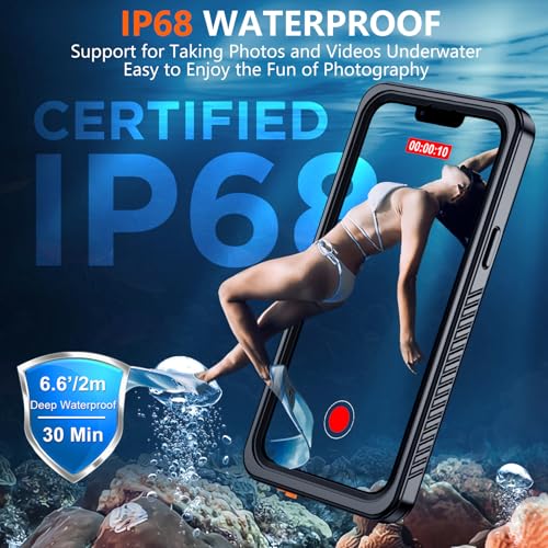 SPIDERCASE Magnetic for iPhone 13 Pro Max Case Waterproof,Built-in Screen & Camera Lens Protector[IP68 Underwater] [Military Grade Shockproof] Full Body Protection Phone Case,Black/Clear by SPIDERCASE - Used condition - Image 3