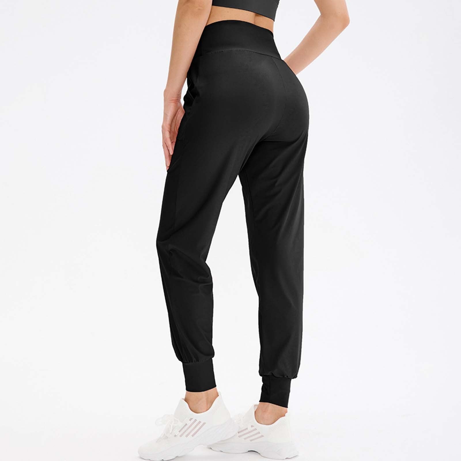 Pantaloni Tuta Joggers Donna - Pantaloni Yoga E Ginnastica a Vita Alta, Tessuto Elastico E Leggero, con Tasche, per Yoga, Corsa, Palestra, Casa, Lavoro E Tempo Libero, Asciugatura Rapida