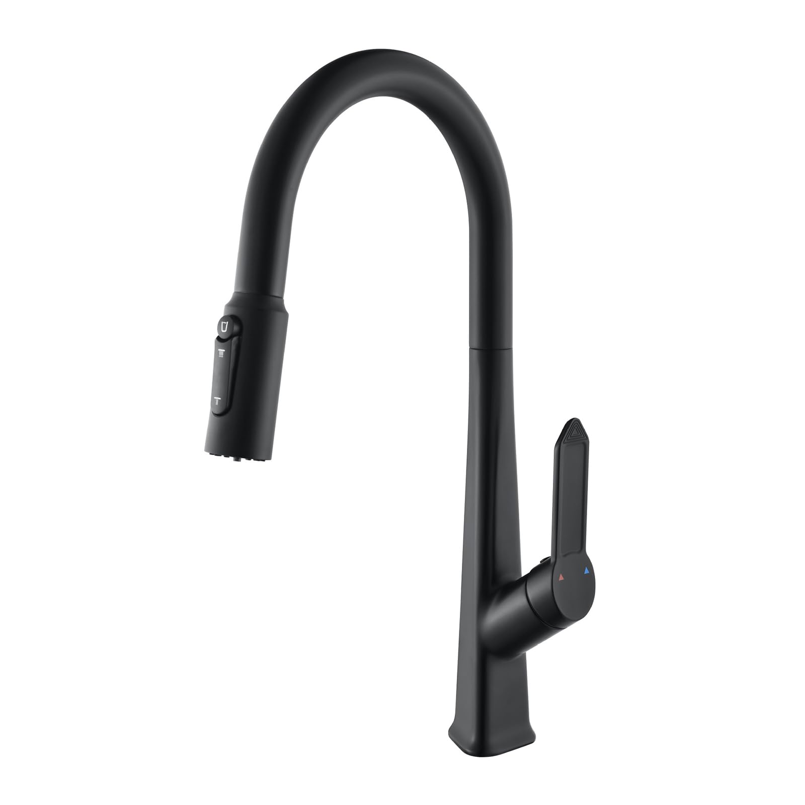 Rubinetto da Cucina A 3 Vie con Filtro per Acqua Potabile, Miscelatore per Lavello in Oro Rosa Spazzolato, Rubinetto A Doppia Maniglia per Uso Domestico E Commerciale, El,Negro-A