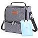 Lifewit Borsa Termica Manutenzione di Freddo e Caldo Porta Pranzo Cibo Alimentazione Lunch Box da 7Litri per Campeggio Lavoro Scuola con Doppia Sezione, Grigio