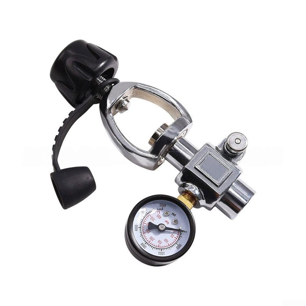Vanne Test Plongée G5/8 Manomètre 6000 PSI