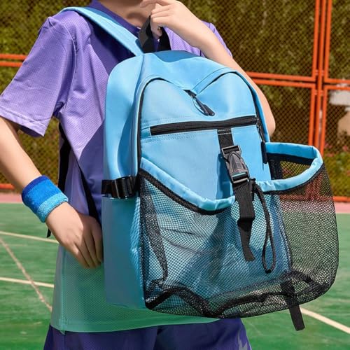 Mochila de baloncesto impermeable con malla para balones de voleibol y fútbol 8