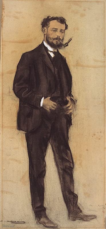 Art Tableau Portrait de Manuel Cusí par Ramon Casas Toile Premium de Décoration Murale