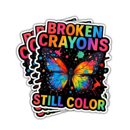 Calcomanías para la ansiedad y TDAH con diseño artístico de crayones 2