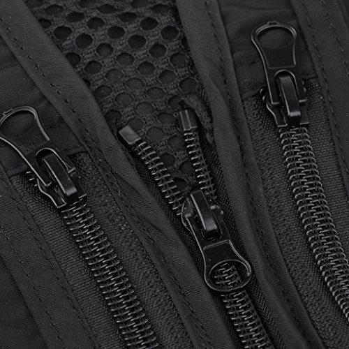 Homyl Homens Malha Colete Multi-bolso Fotógrafo De Pesca Colete Ao Ar Livre Jaqueta Causal - XXL