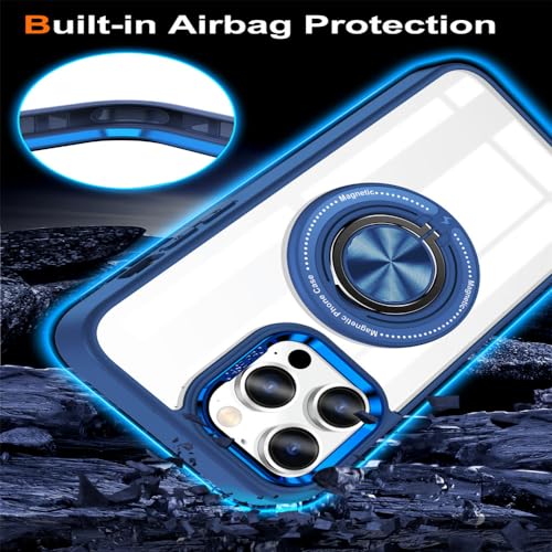 Coque iPhone 14 Pro Max violette avec support bague pour charge sans fil - 3