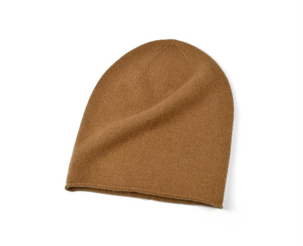 Gorro de Lana Lisa para Mujer, cálido, de Punto, Suave y Acanalado, para Invierno (Talla única 5)
