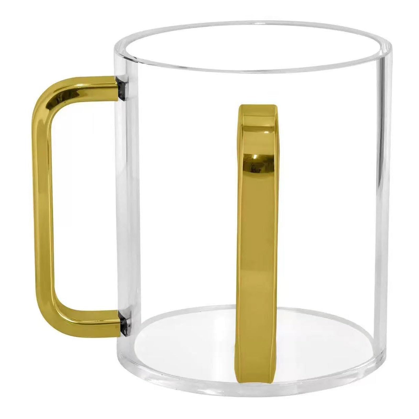 Tasse de cérémonie haut de gamme en verre transparent de 800 ml avec anse ergonomique